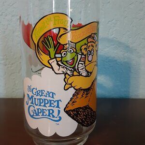 THE GREAT MUPPET CAPER McDonalds DRINKING GLASS VINTAGE 1981